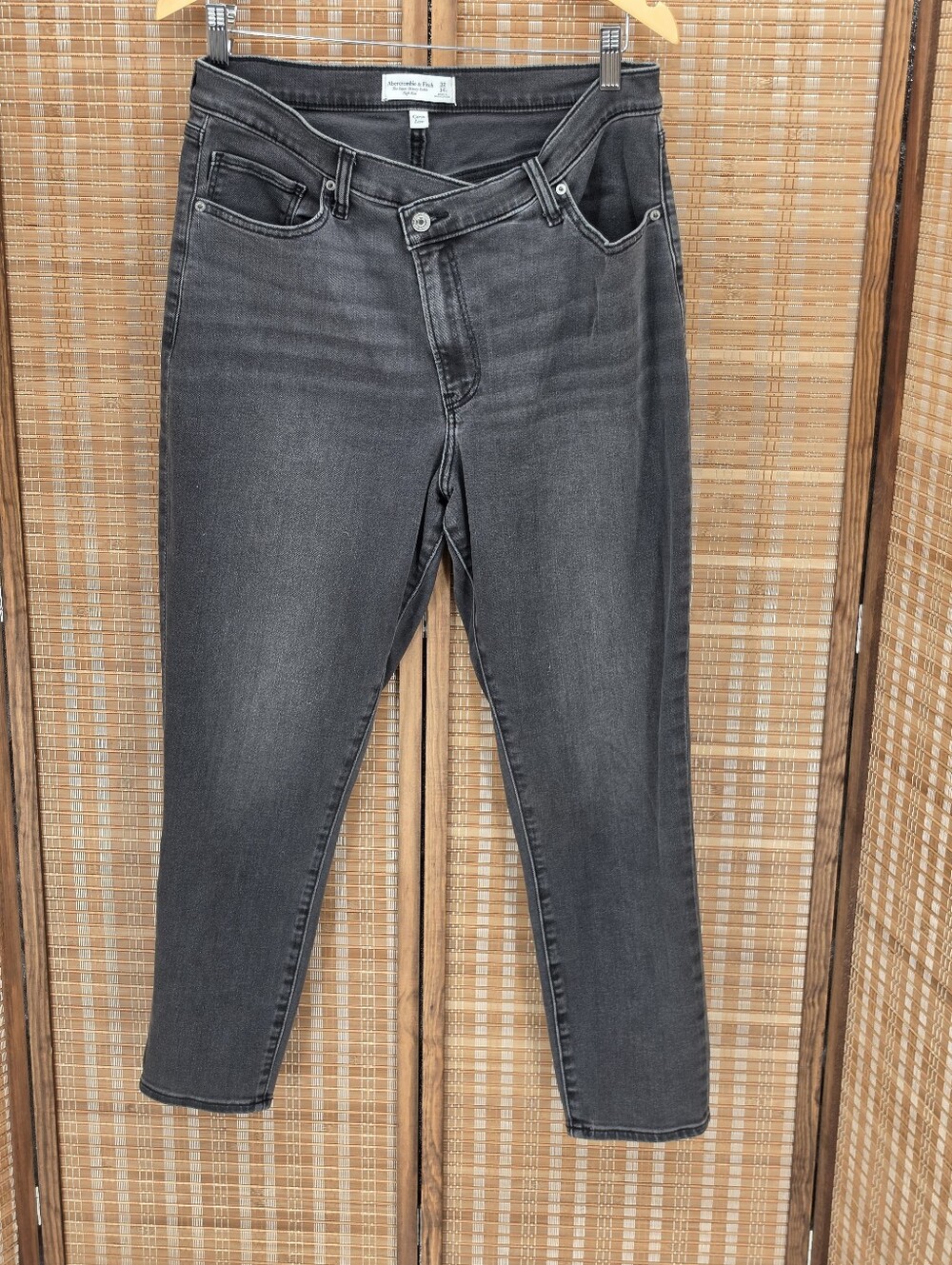Abercrombie & Fitch Women's The Super Skinny High-Rise Charcoal Jeans Size 14R